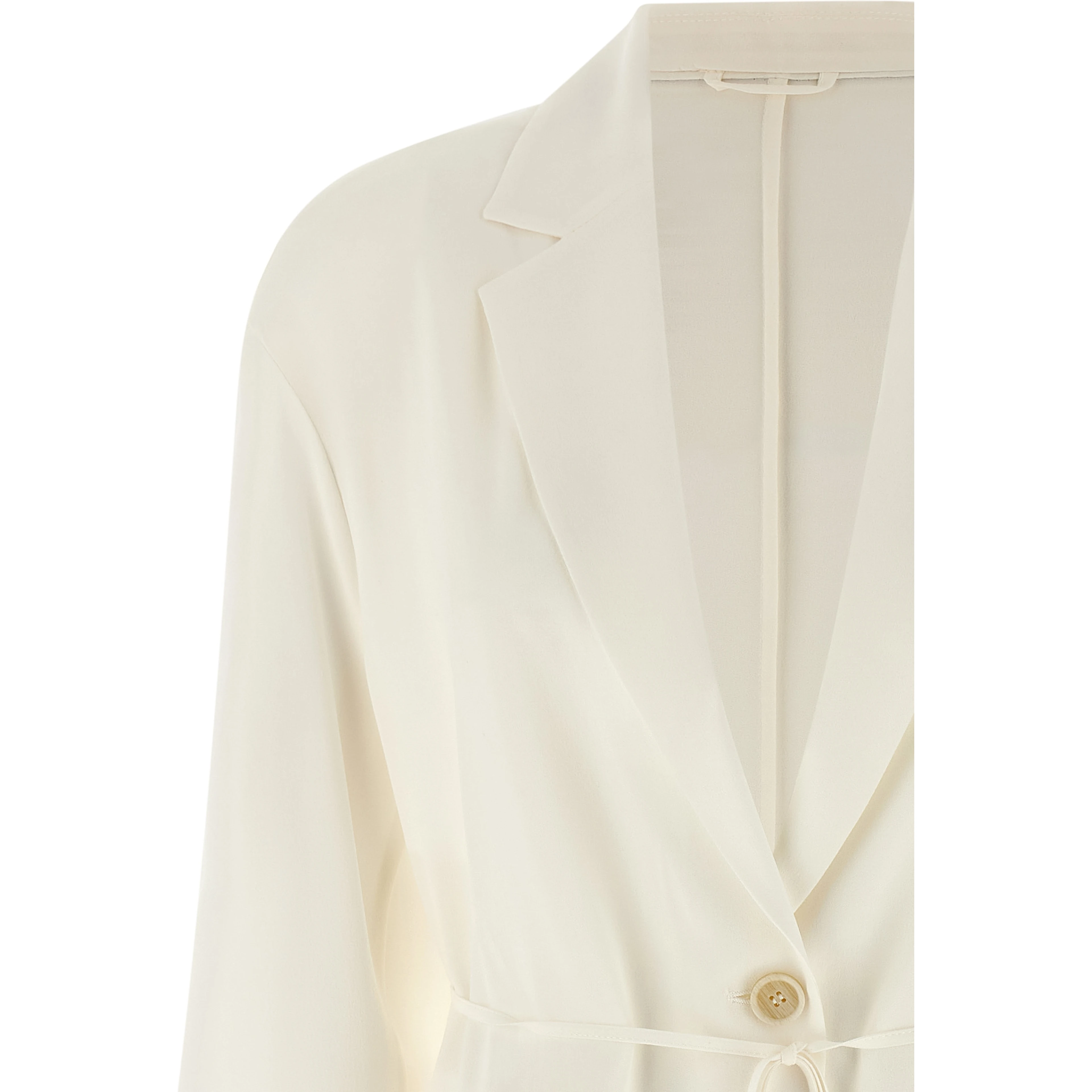 Beige Silk Blazer