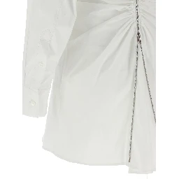White Cotton Short Dress