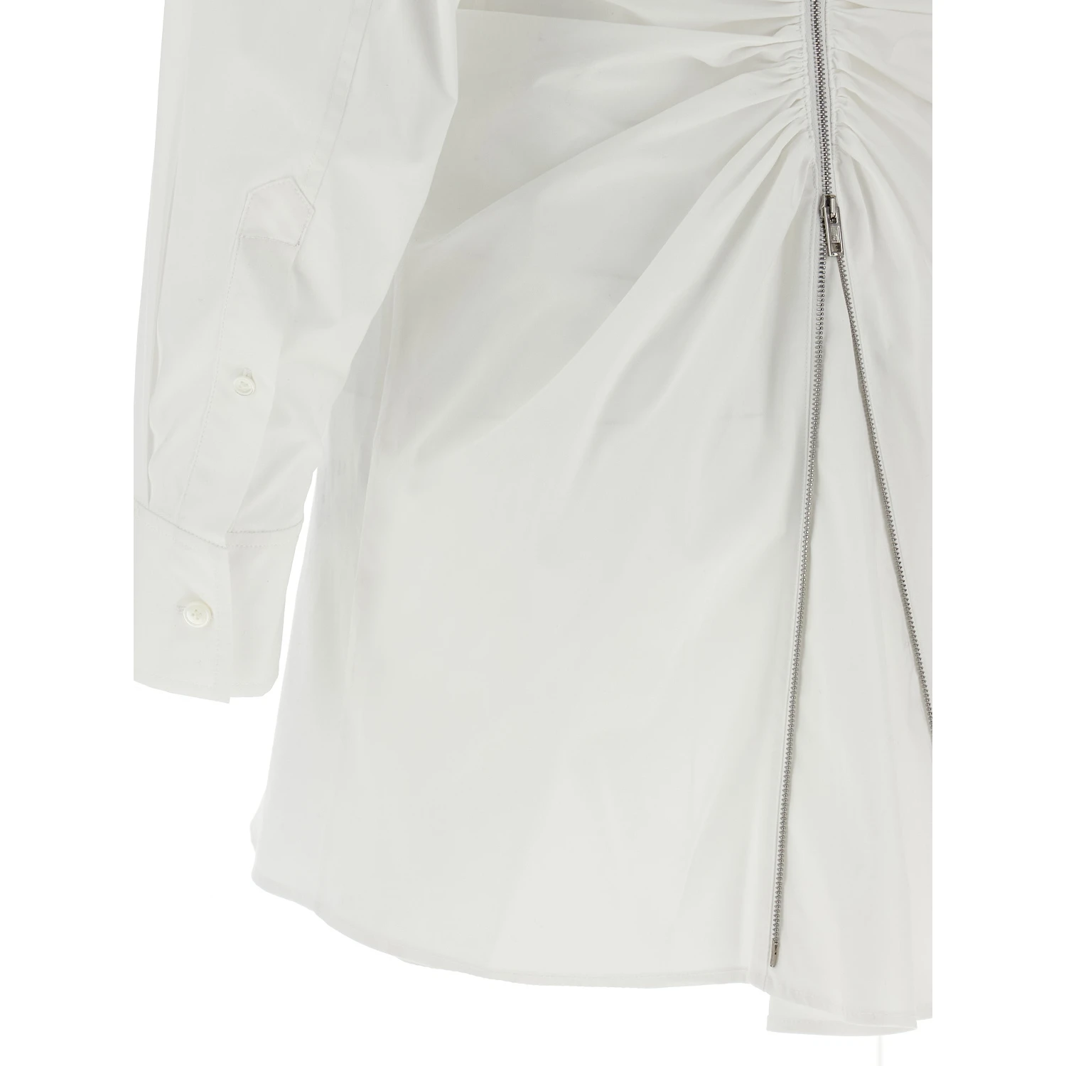 White Cotton Short Dress