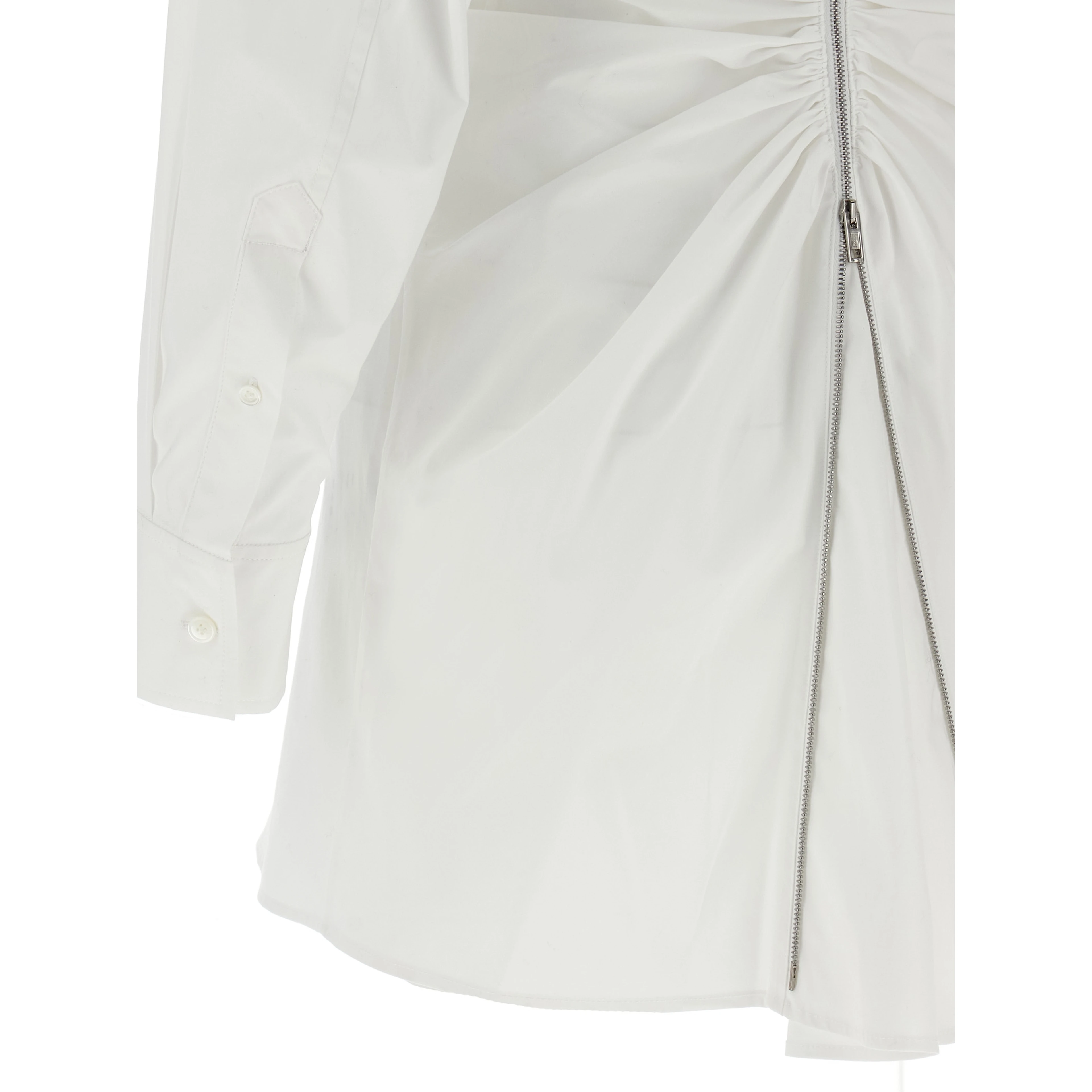 White Cotton Short Dress