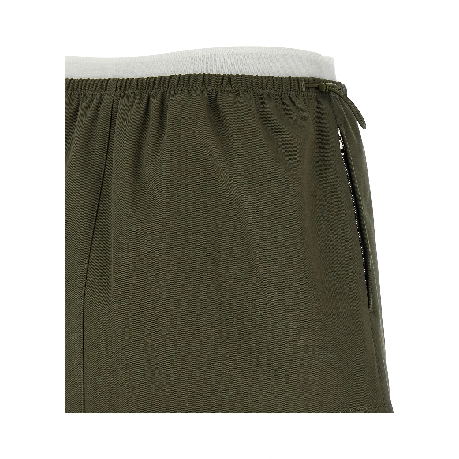 Bicolor Cotton Long Skirt