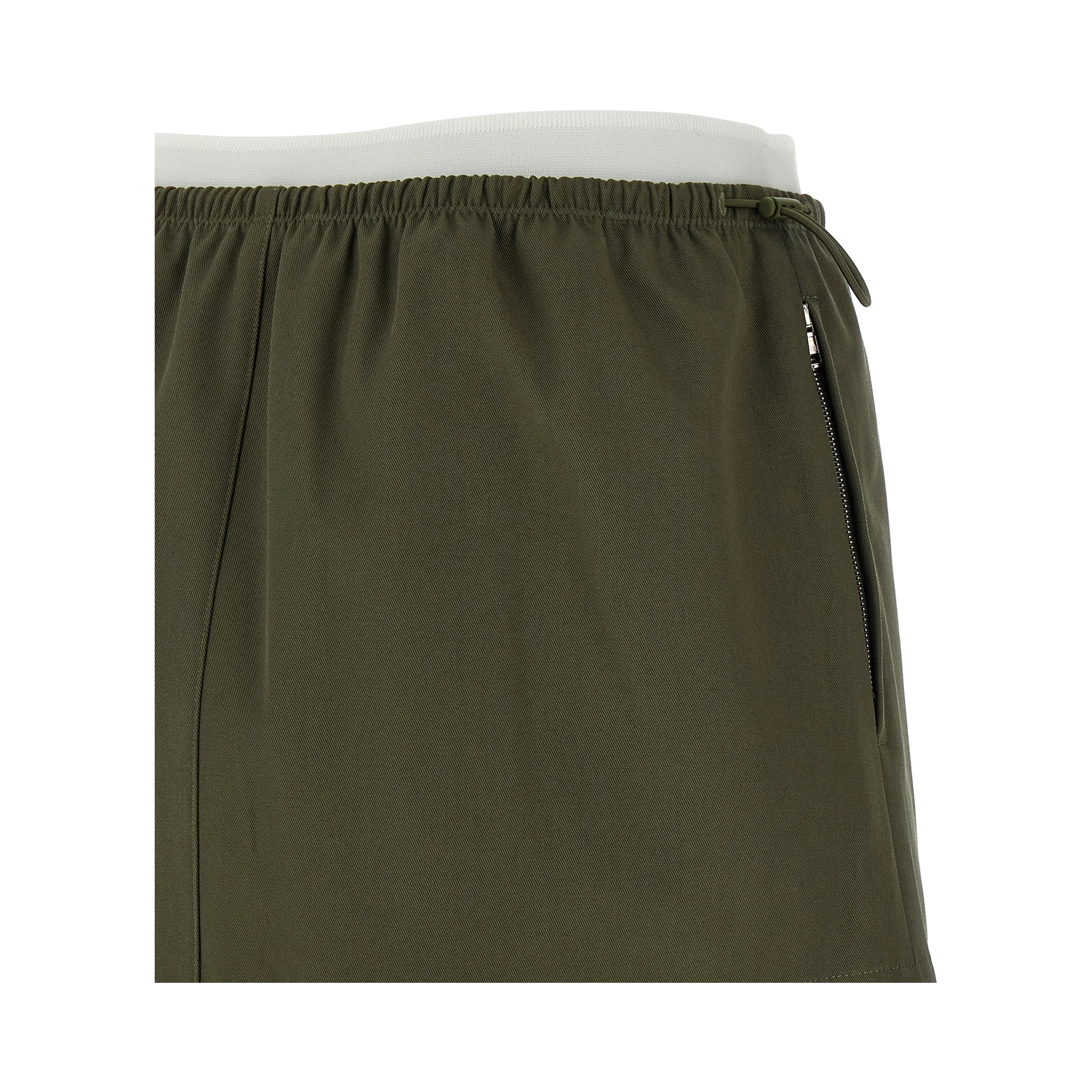 Bicolor Cotton Long Skirt