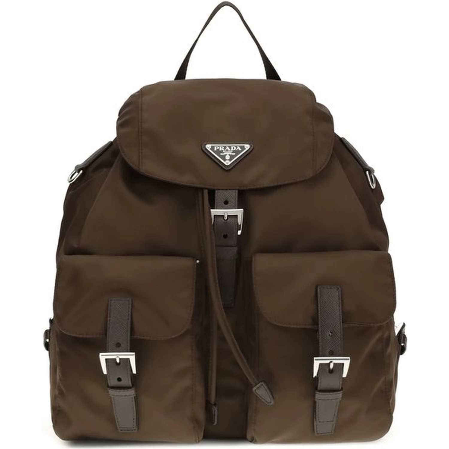 Brown Recycled Polyamide Backpack
