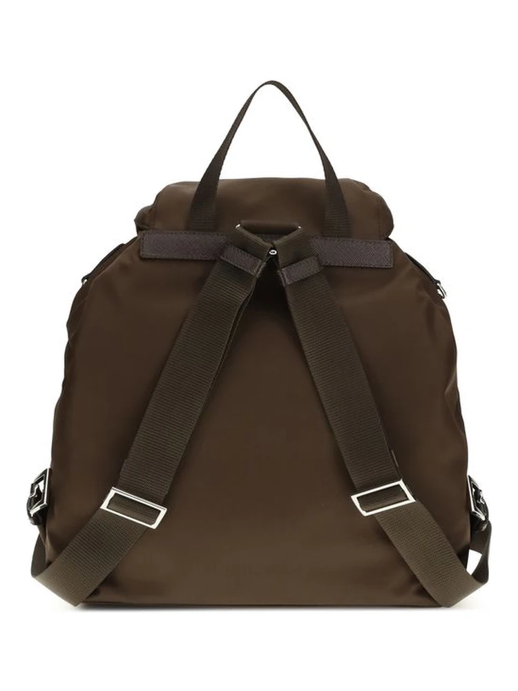 Brown Recycled Polyamide Backpack alternative