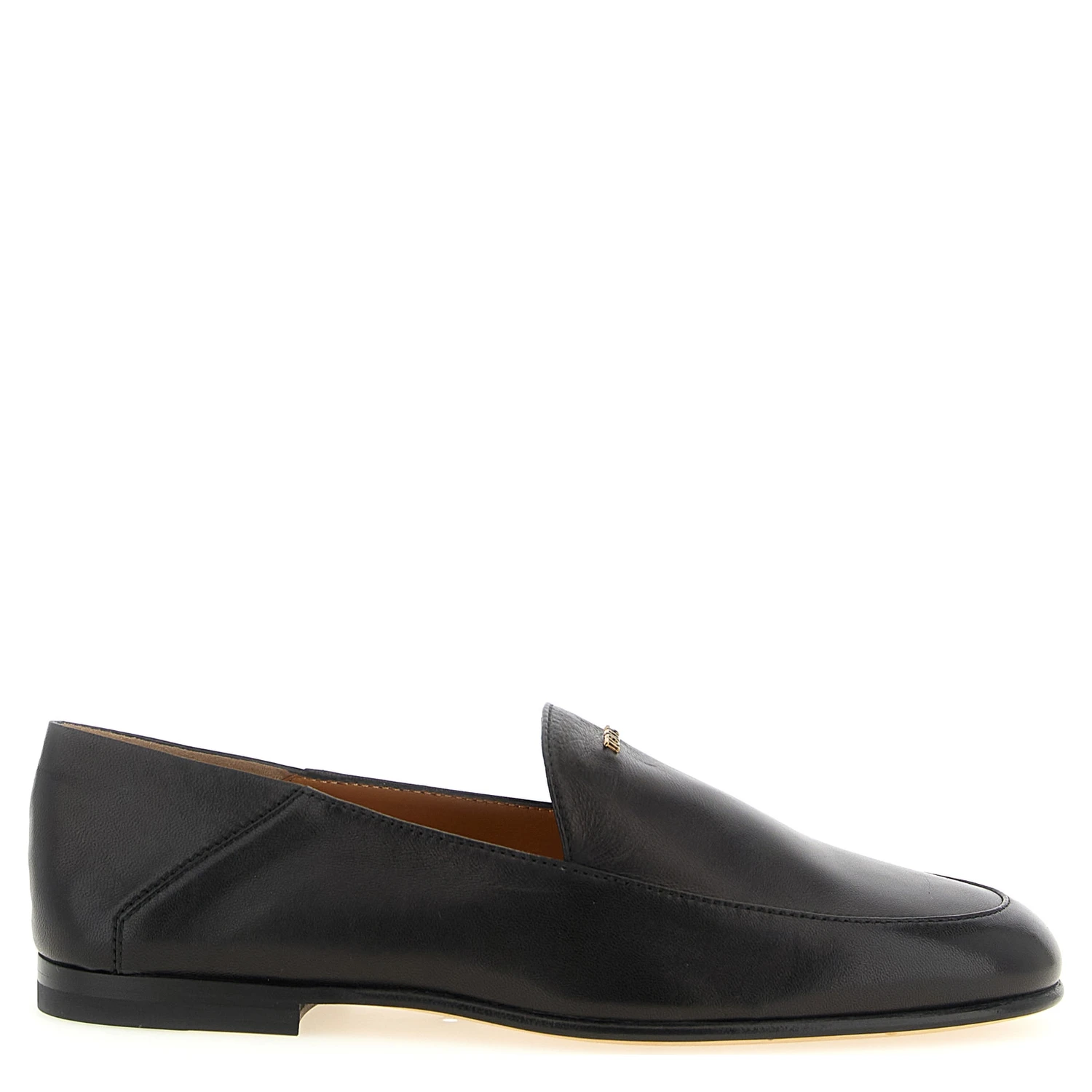 Black Lamb Leather Slip-On Loafers