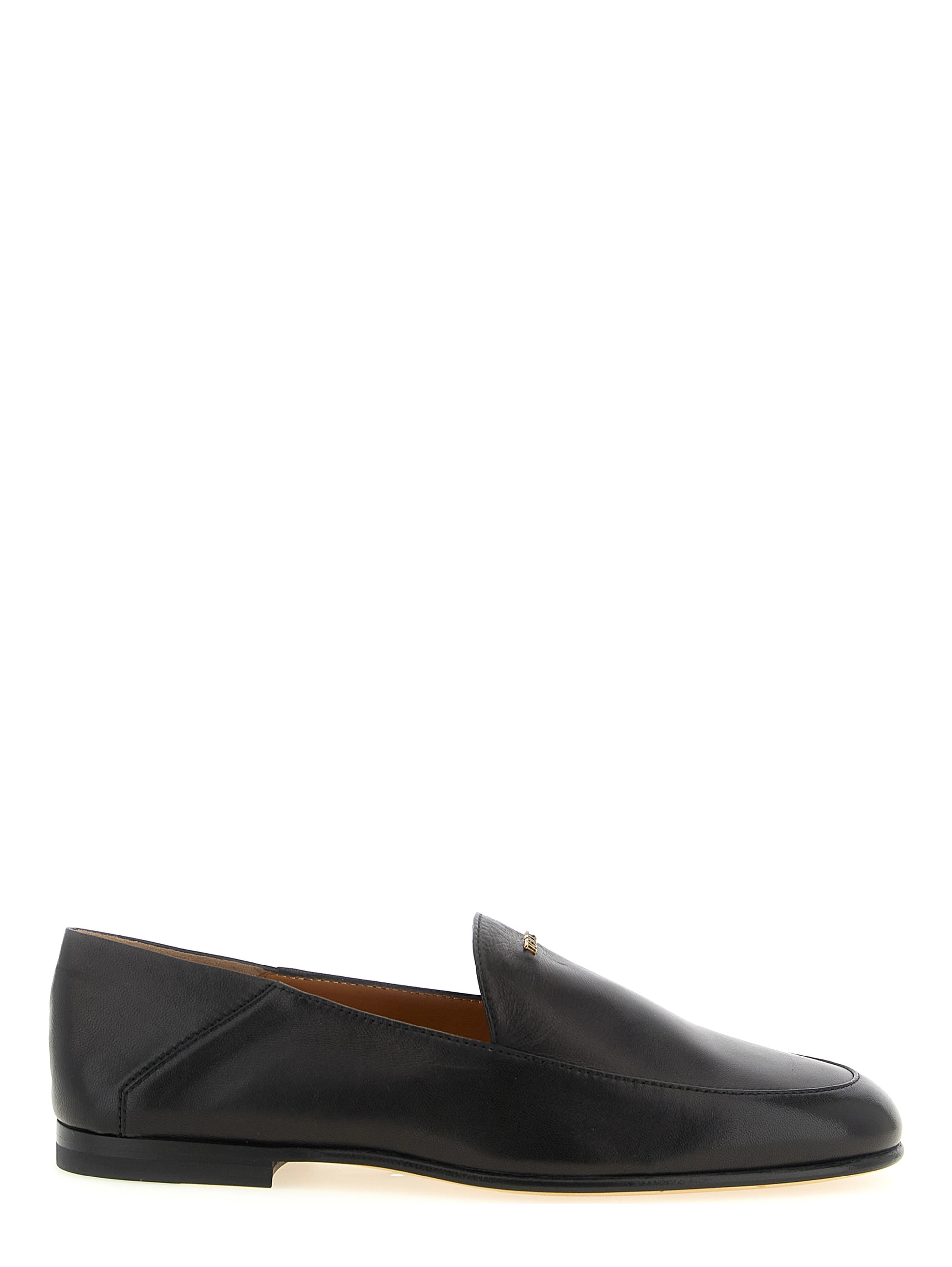 Black Lamb Leather Slip-On Loafers