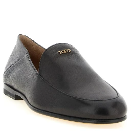 Black Lamb Leather Slip-On Loafers