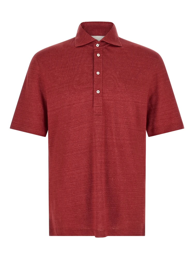 Multicolor Linen Polo Shirt