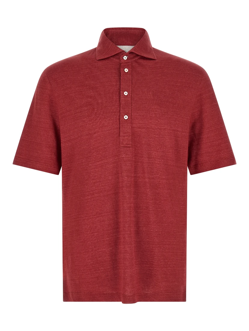Multicolor Linen Polo Shirt