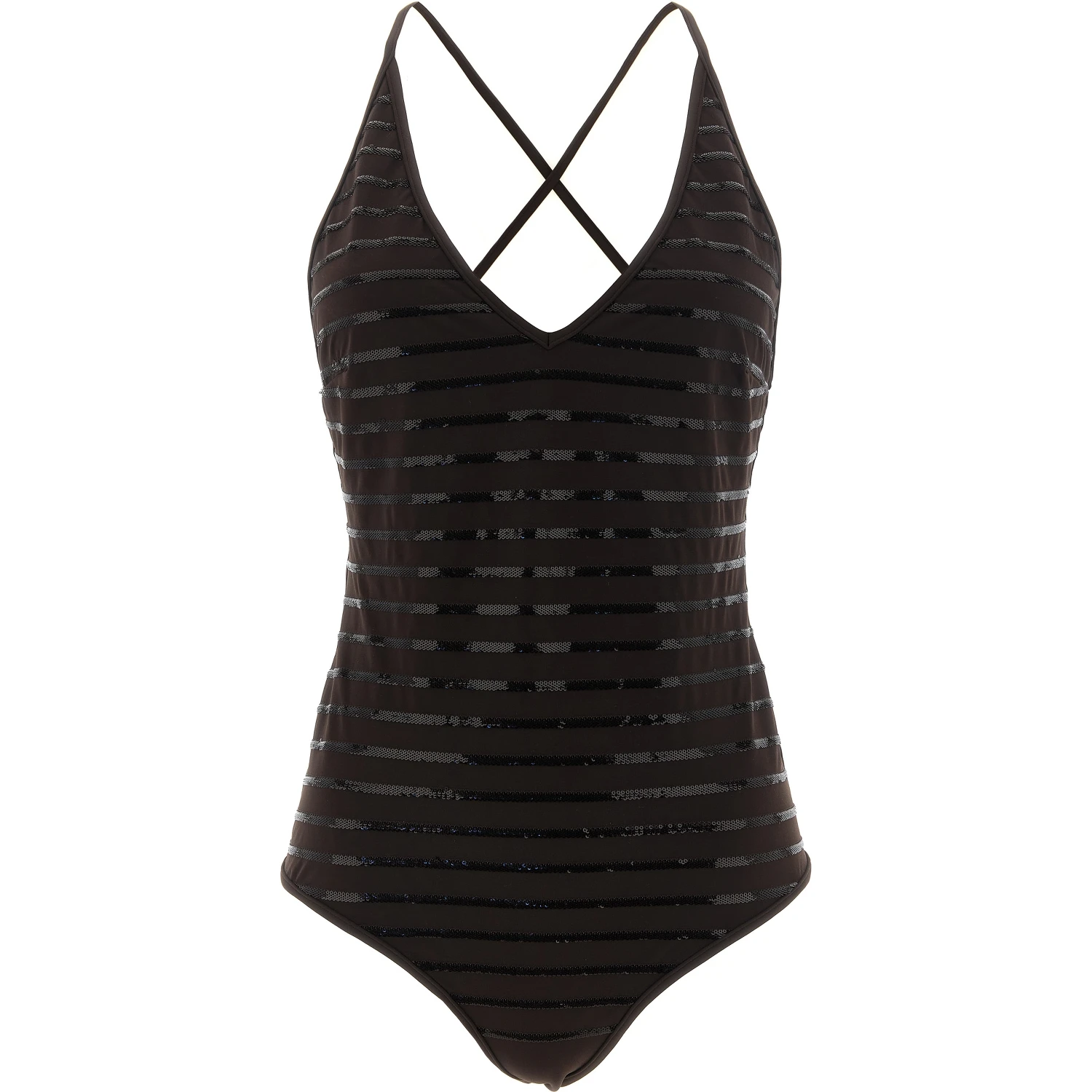 Brown Polyamide One-Piece Swimsuit