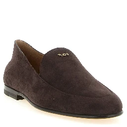 Brown Goatskin Slip-On Loafers