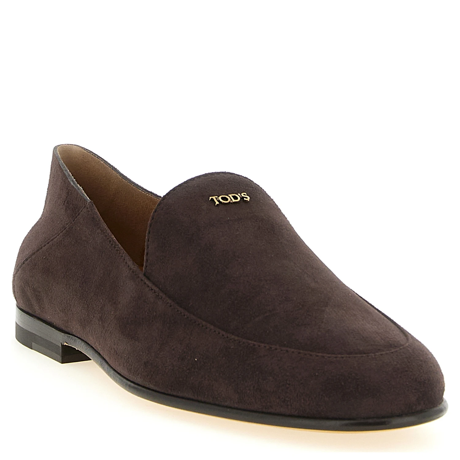 Brown Goatskin Slip-On Loafers
