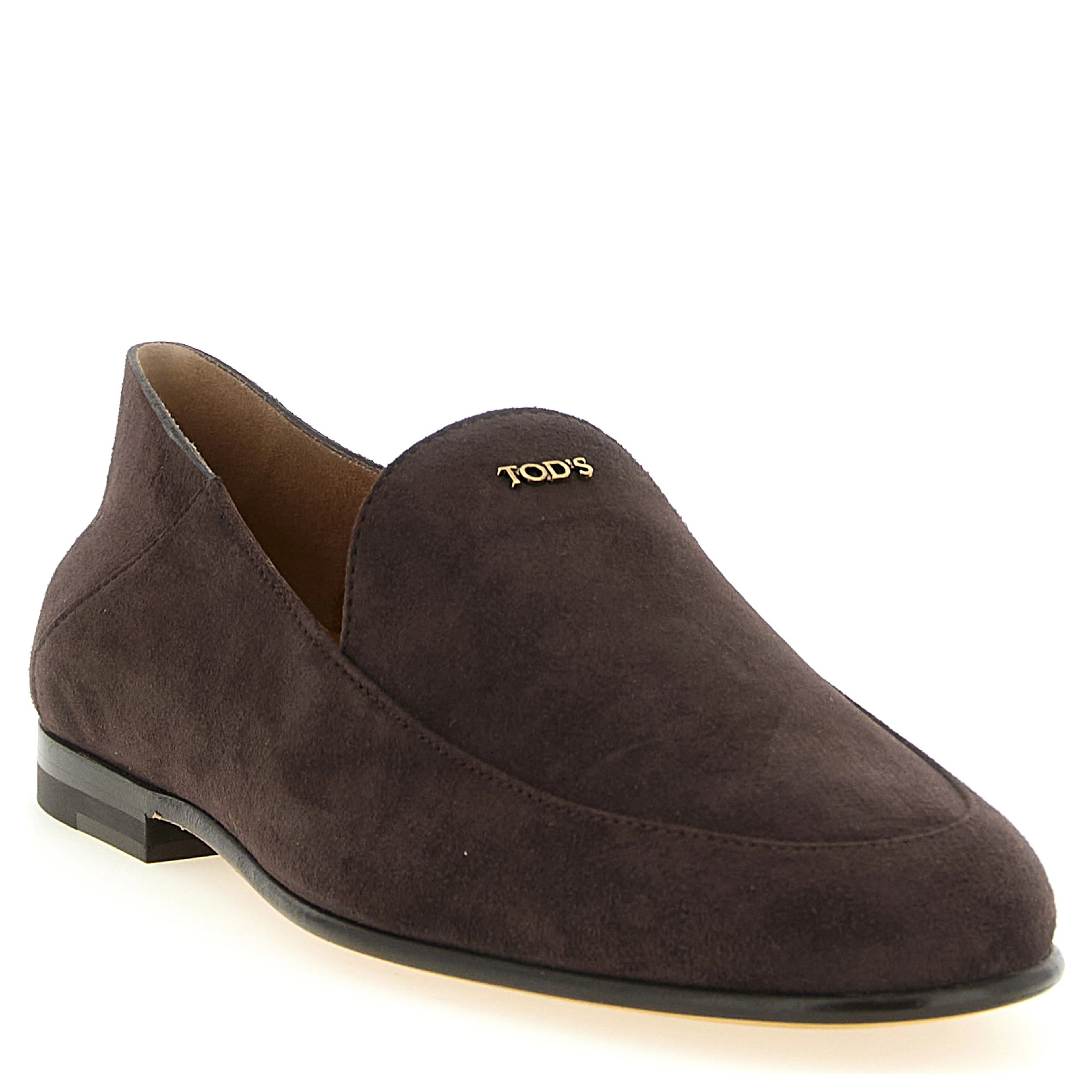 Brown Goatskin Slip-On Loafers