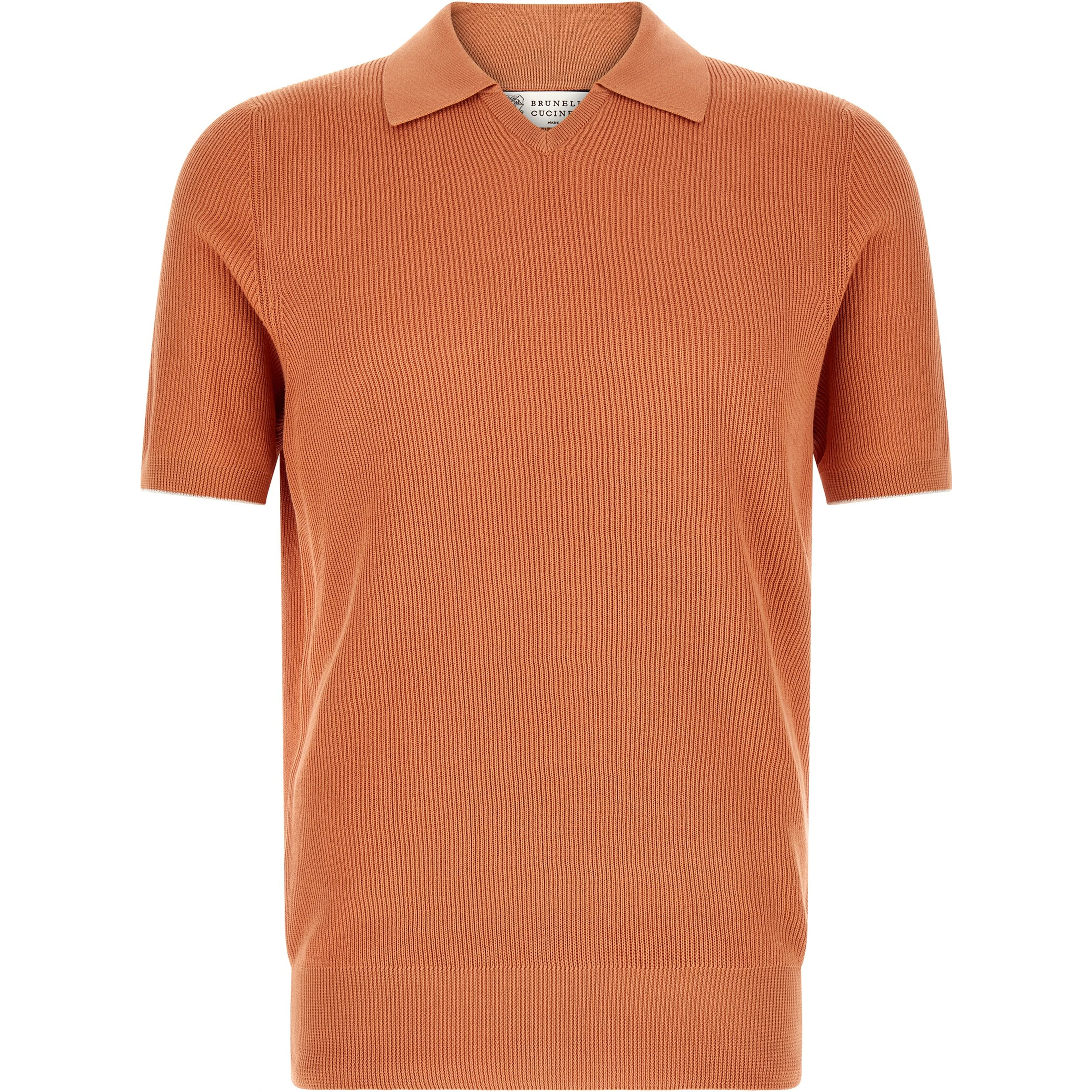Orange Cotton Polo Shirt