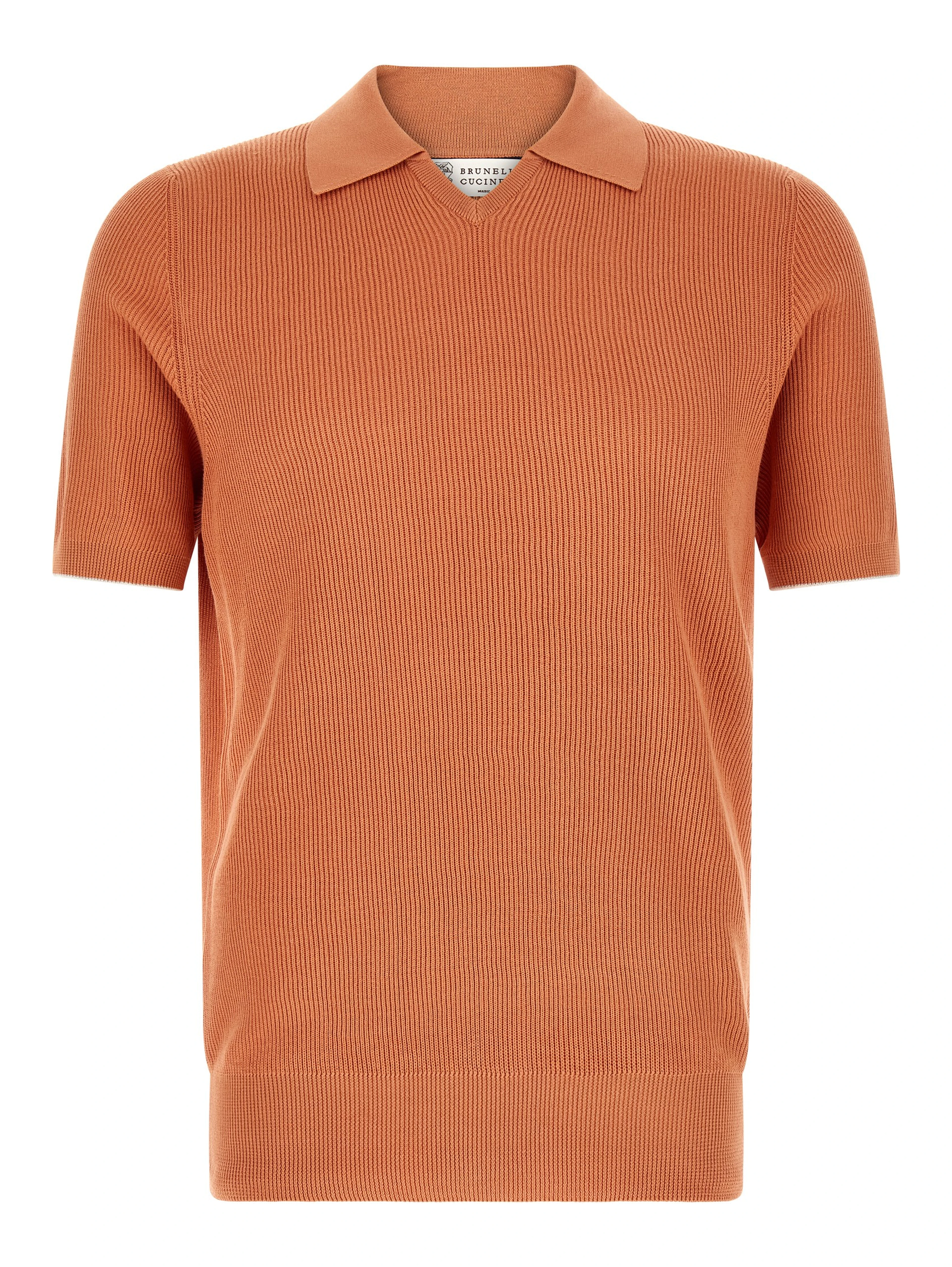 Orange Cotton Polo Shirt