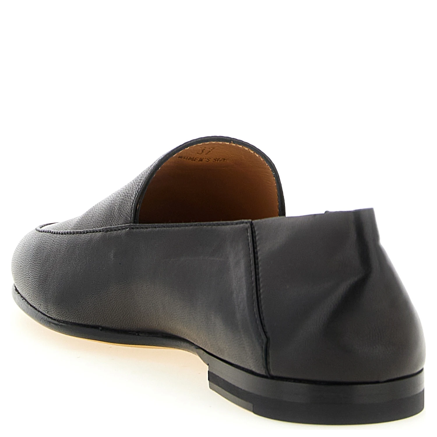 Black Lamb Leather Slip-On Loafers