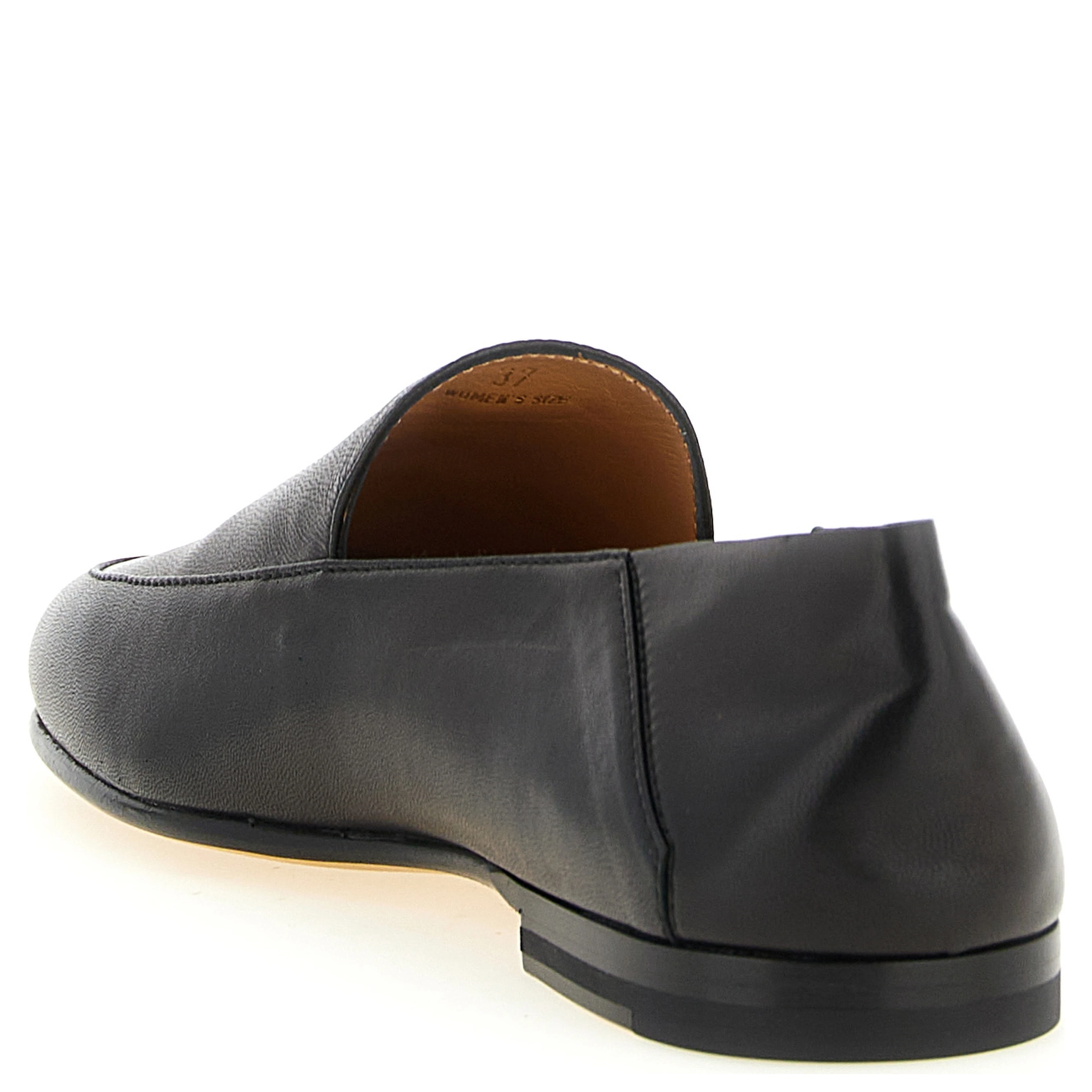 Black Lamb Leather Slip-On Loafers