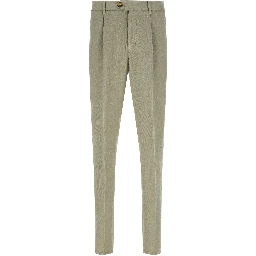 Bicolor Linen Casual Pants