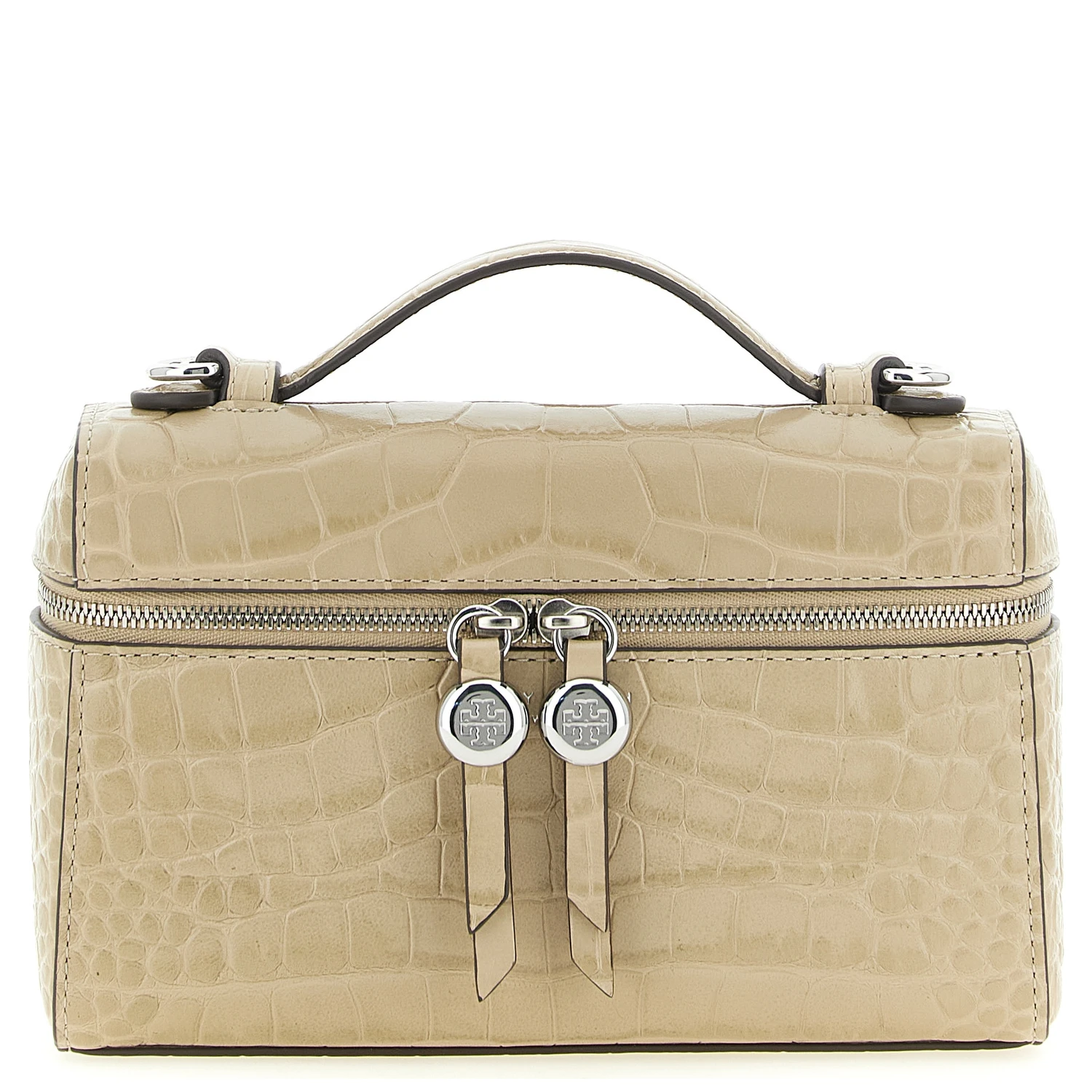 Beige Cowhide Shoulder Bag