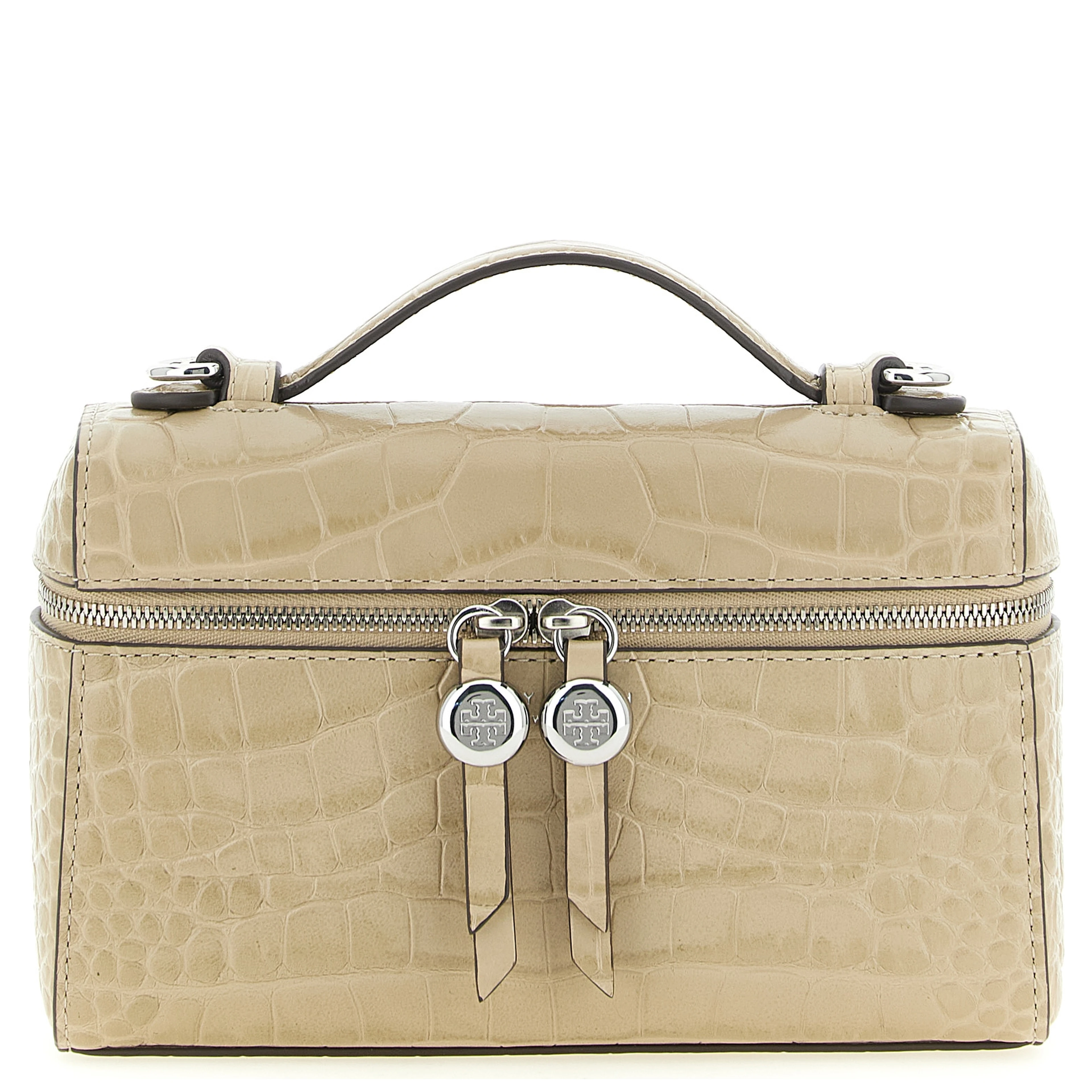 Beige Cowhide Shoulder Bag