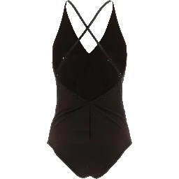 Brown Polyamide One-Piece Swimsuit
