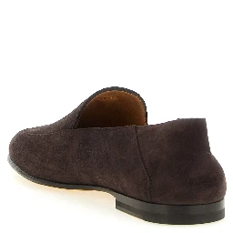 Brown Goatskin Slip-On Loafers