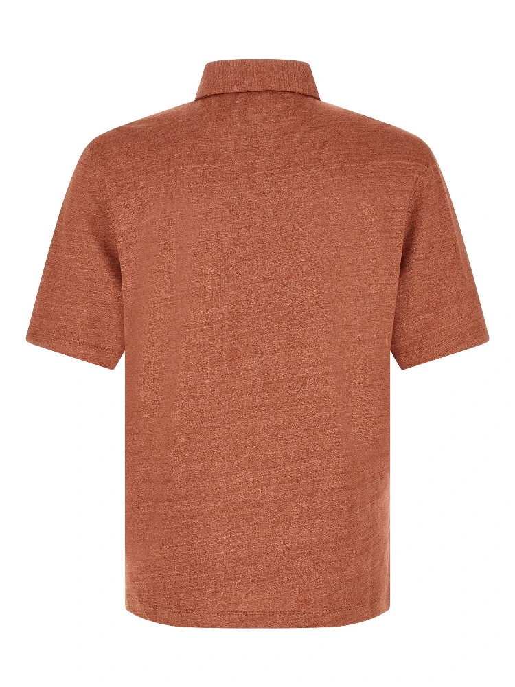 Orange Linen Polo Shirt alternative