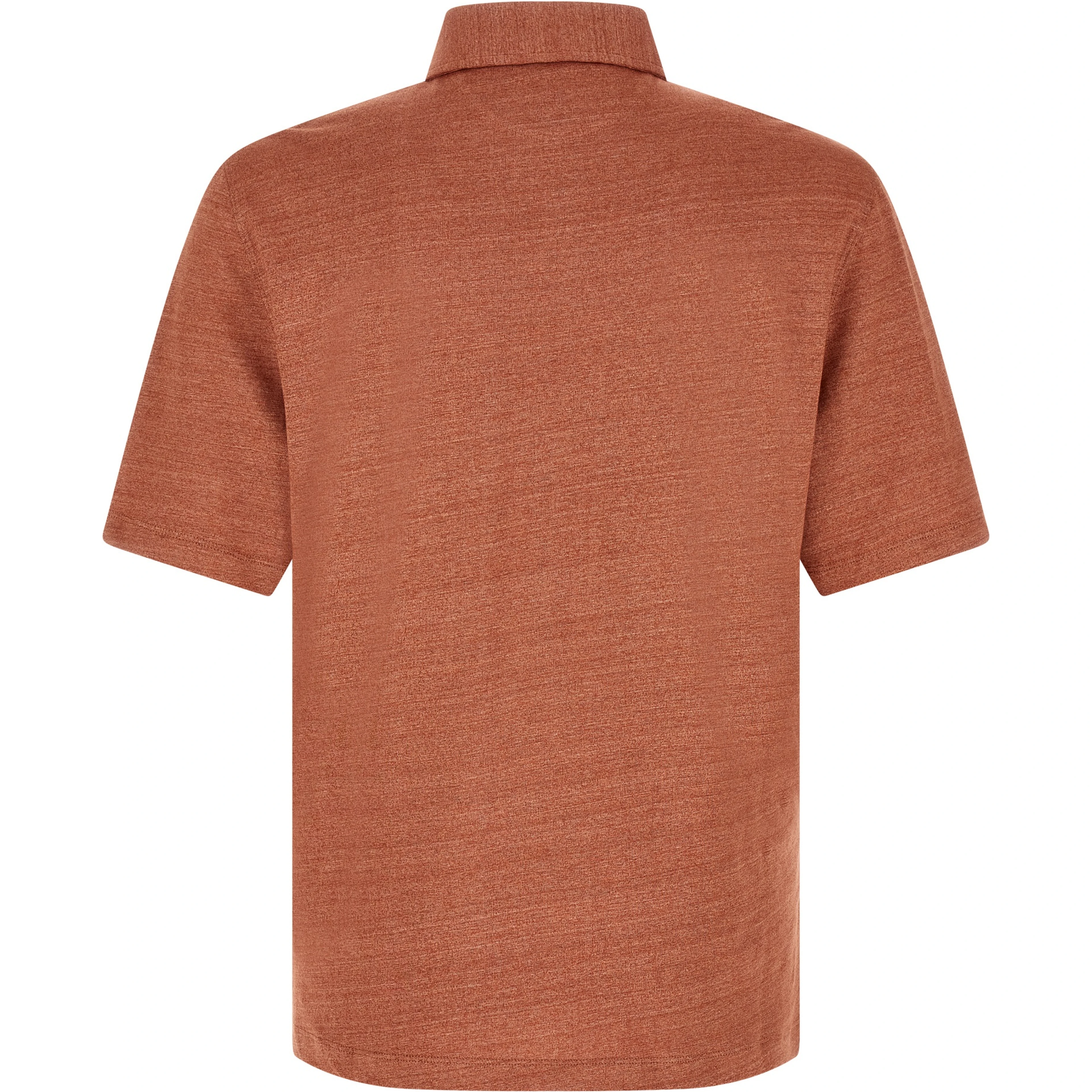 Orange Linen Polo Shirt