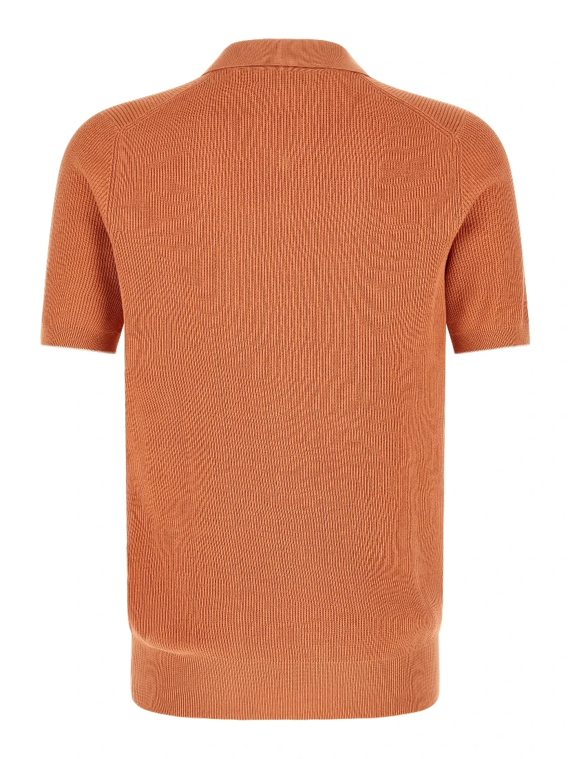 Orange Cotton Polo Shirt