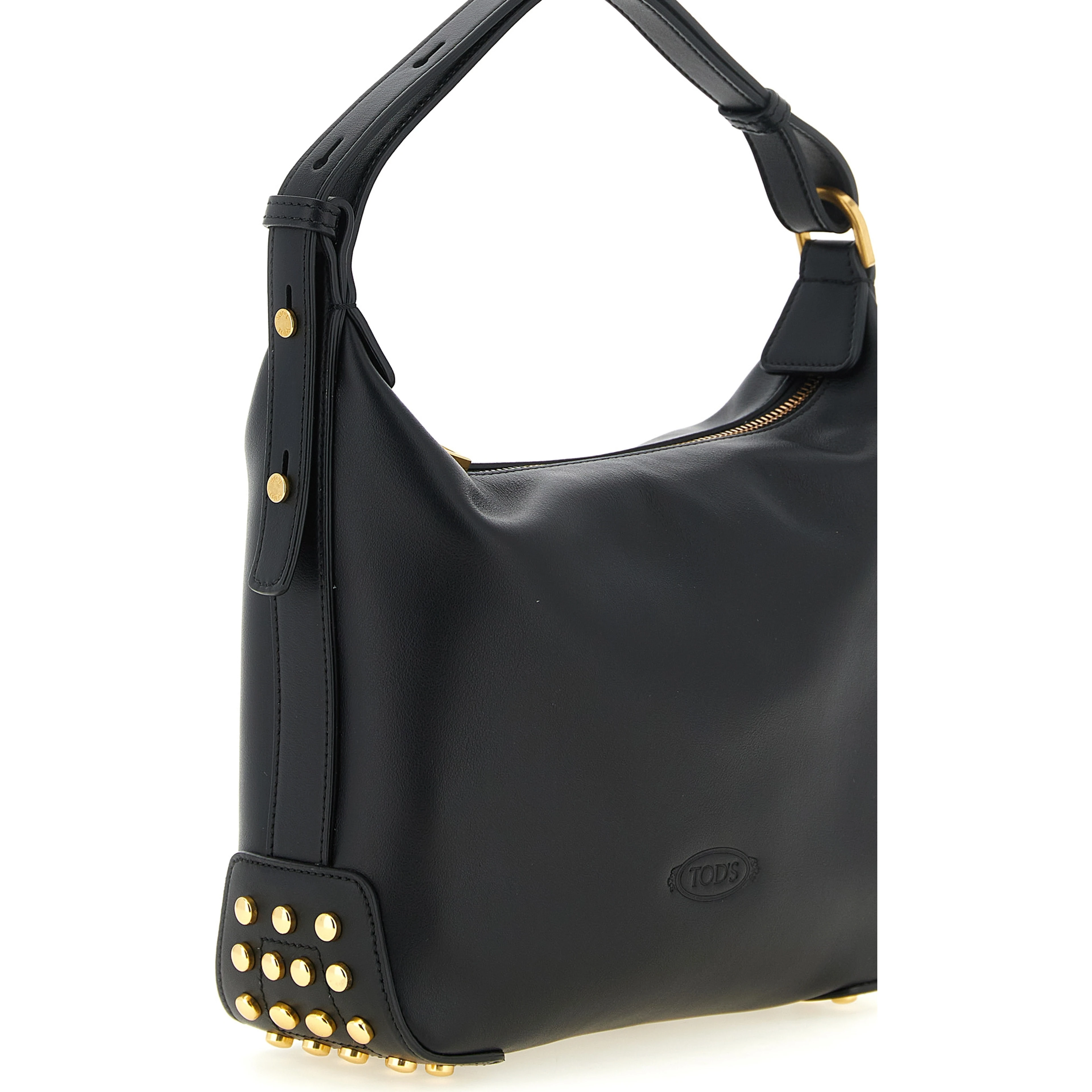 Black Calfskin Shoulder Bag