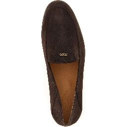Brown Goatskin Slip-On Loafers