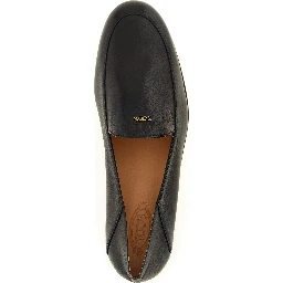 Black Lamb Leather Slip-On Loafers