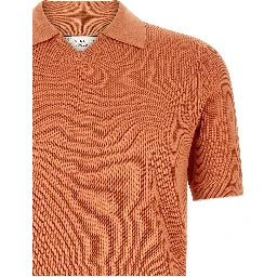 Orange Cotton Polo Shirt