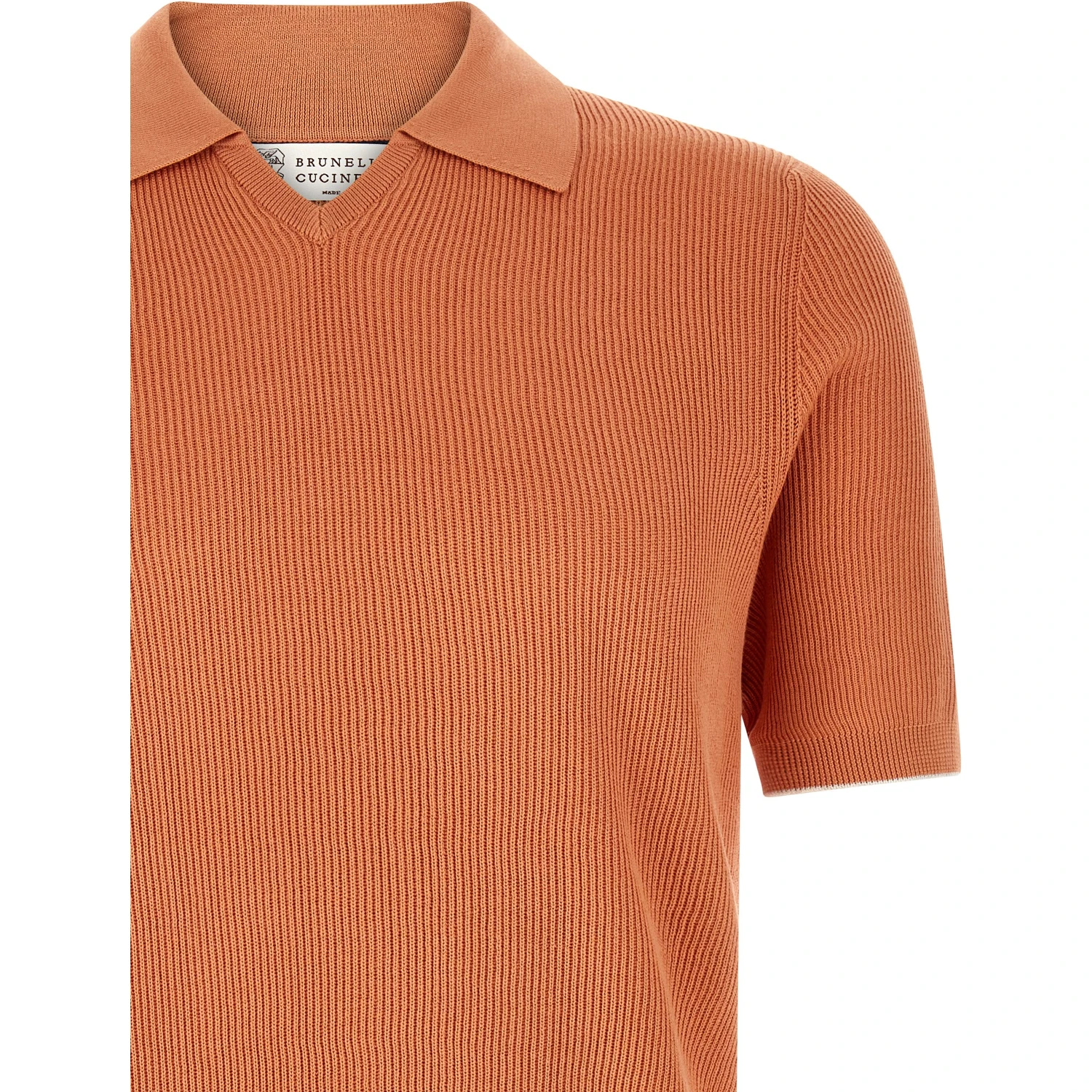 Orange Cotton Polo Shirt