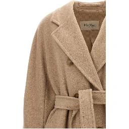 Beige Virgin Wool Coat