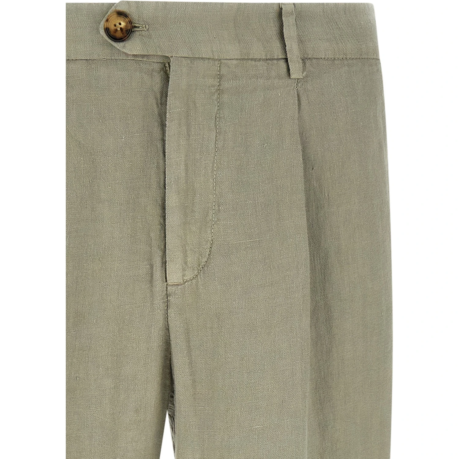 Bicolor Linen Casual Pants