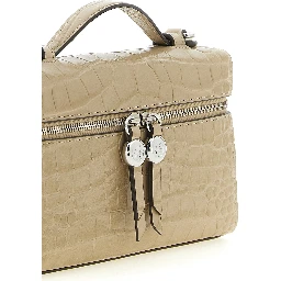 Beige Cowhide Shoulder Bag