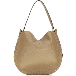 Beige Calf Leather Bos Taurus Shoulder Bag