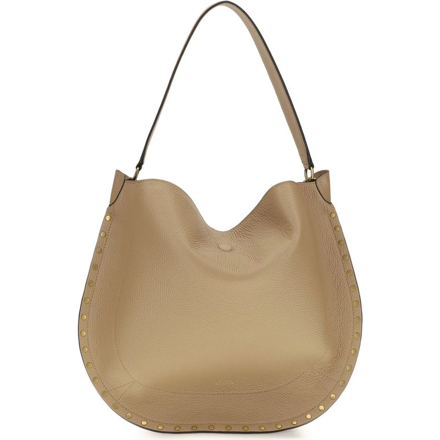 Beige Calf Leather Bos Taurus Shoulder Bag