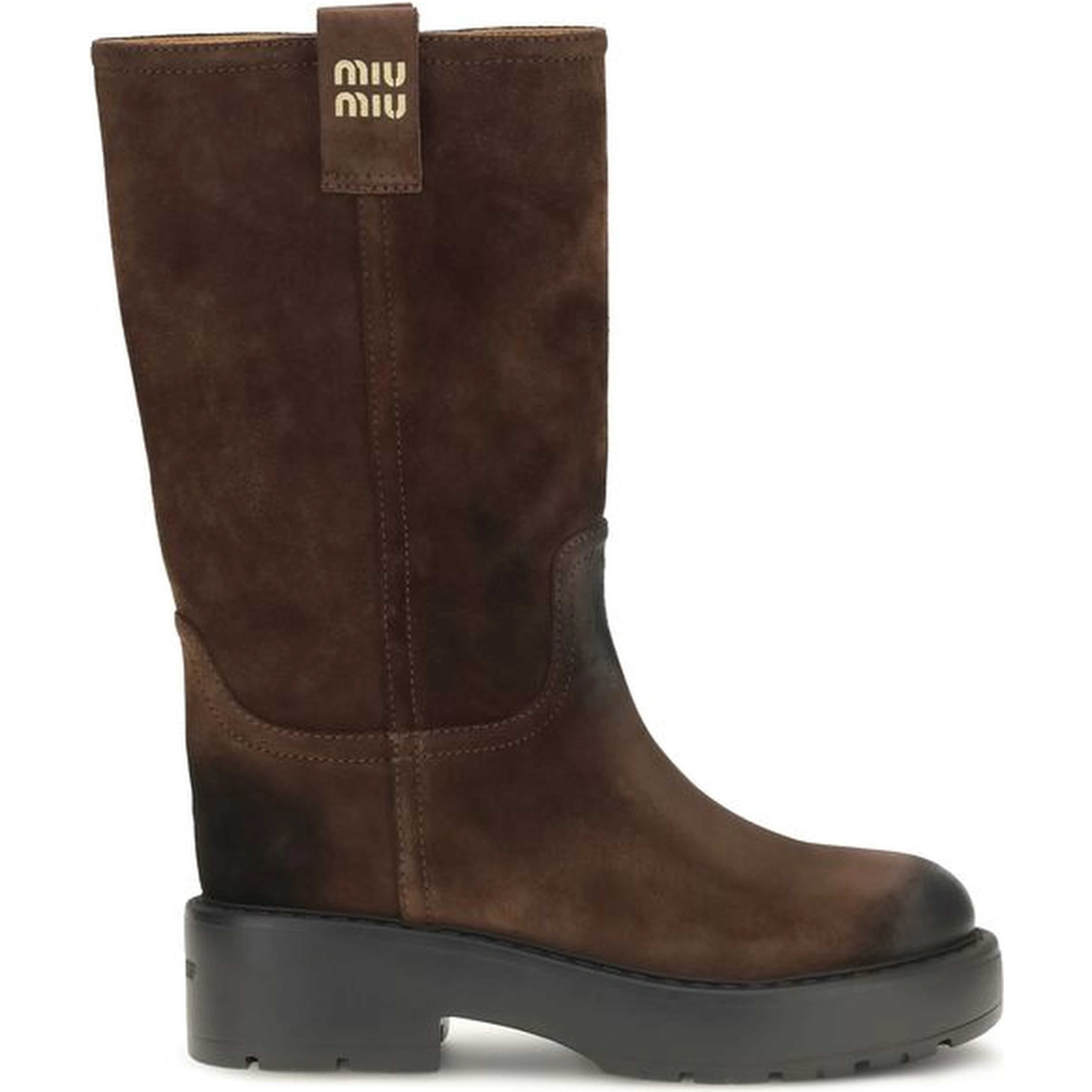 Brown Calf Leather Bos Taurus Ankle Boots