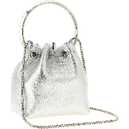 Silver Lamb Leather Handbag