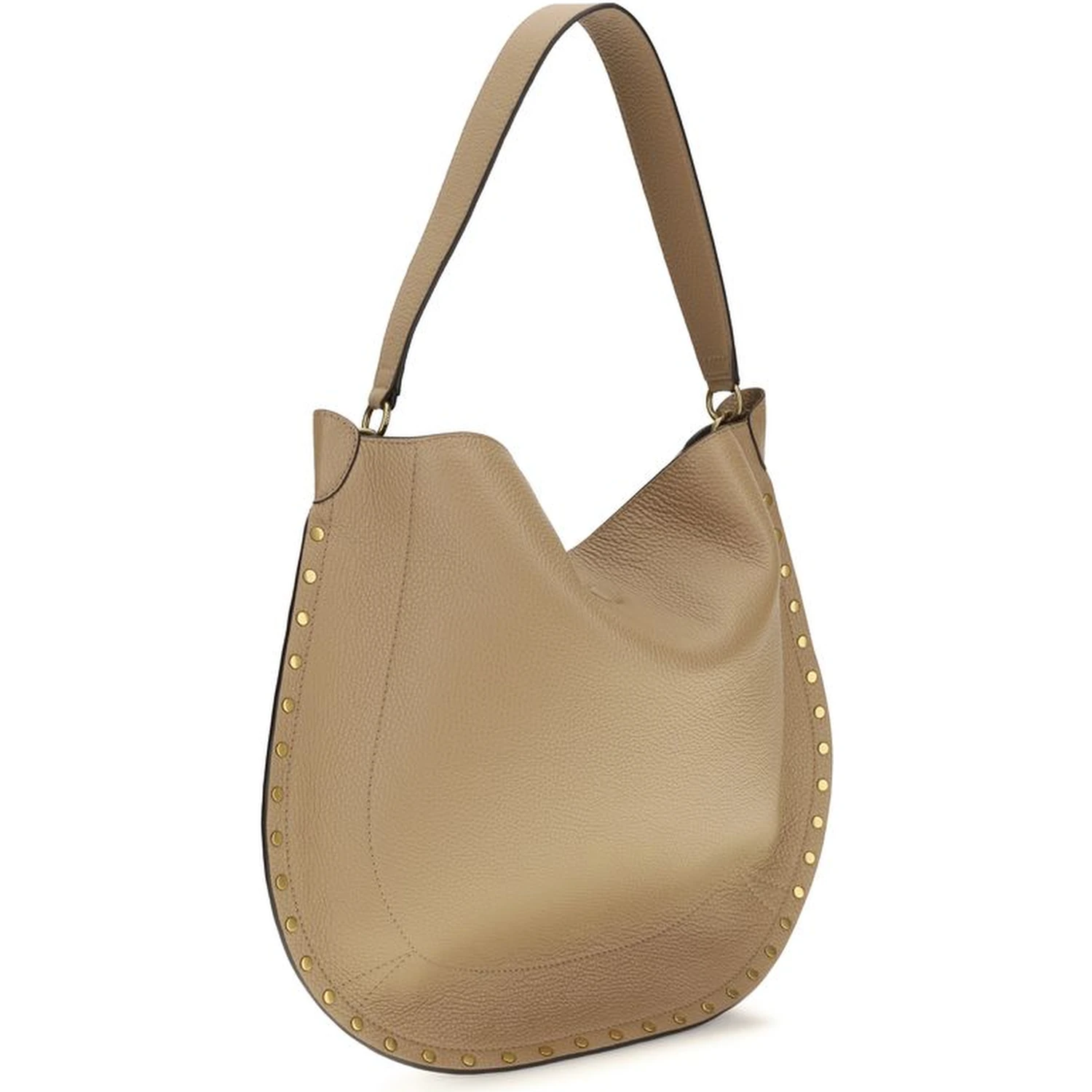 Beige Calf Leather Bos Taurus Shoulder Bag