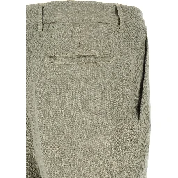 Bicolor Linen Casual Pants