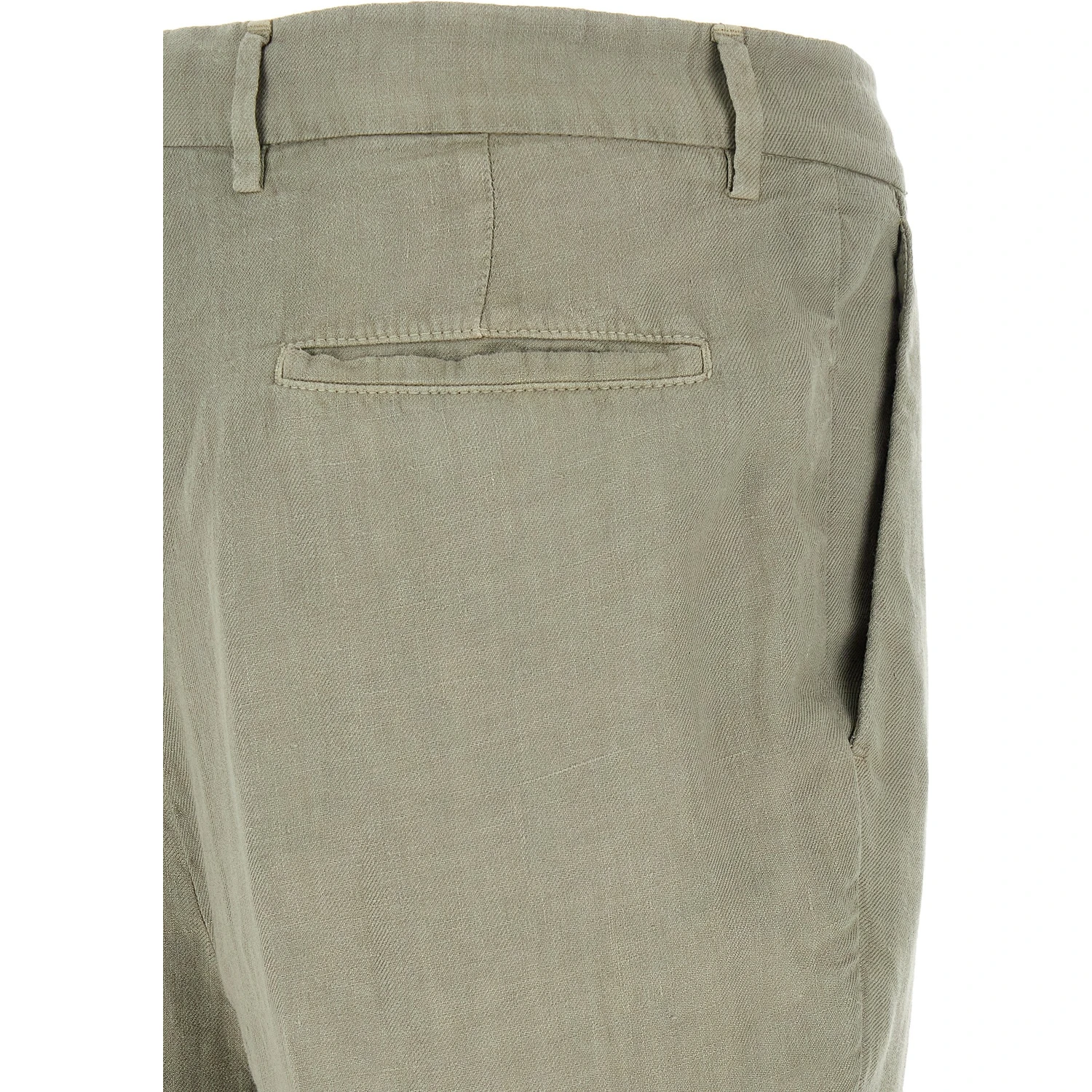 Bicolor Linen Casual Pants
