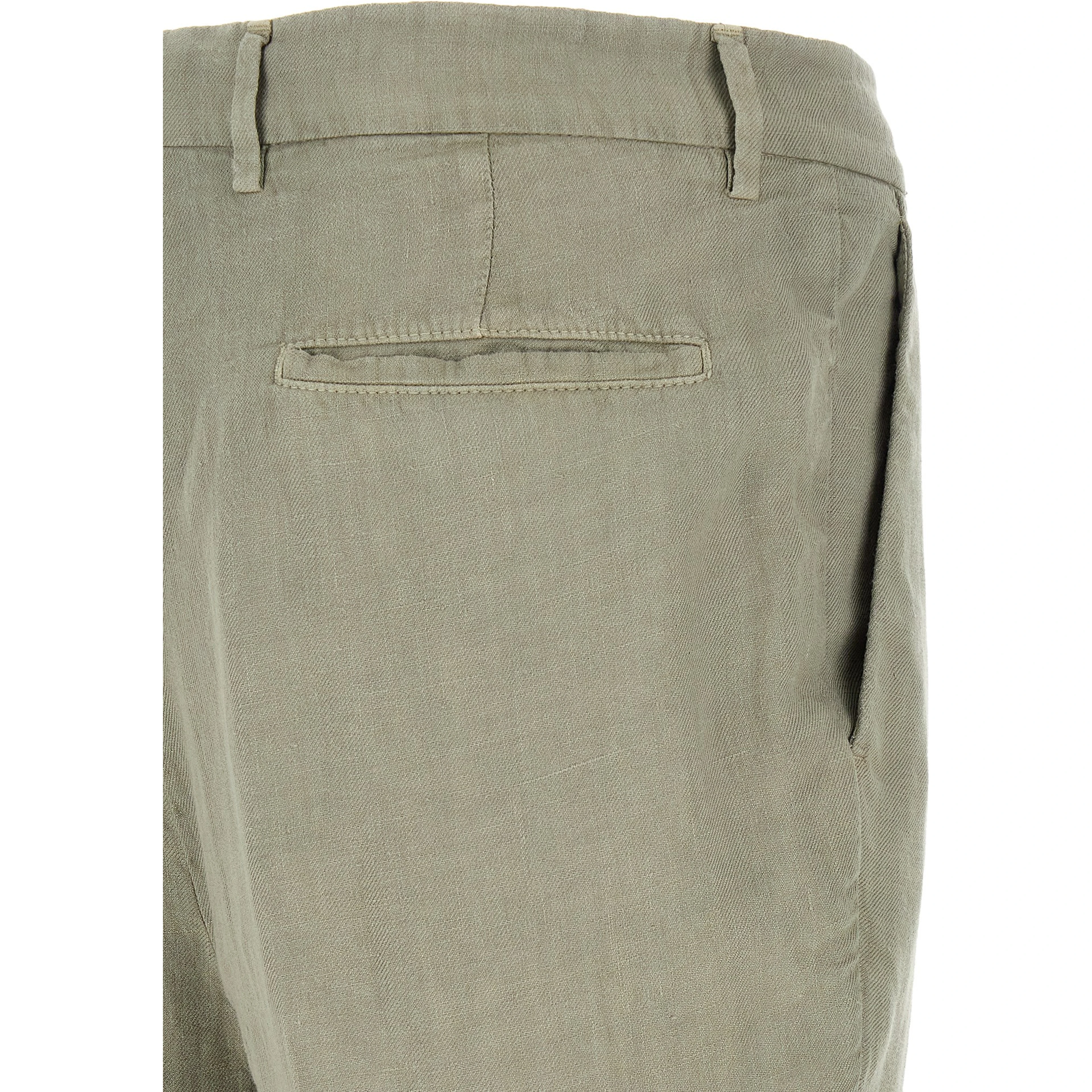 Bicolor Linen Casual Pants