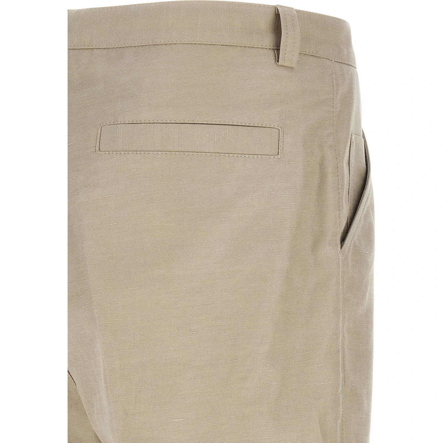 Brown Cotton Casual Pants