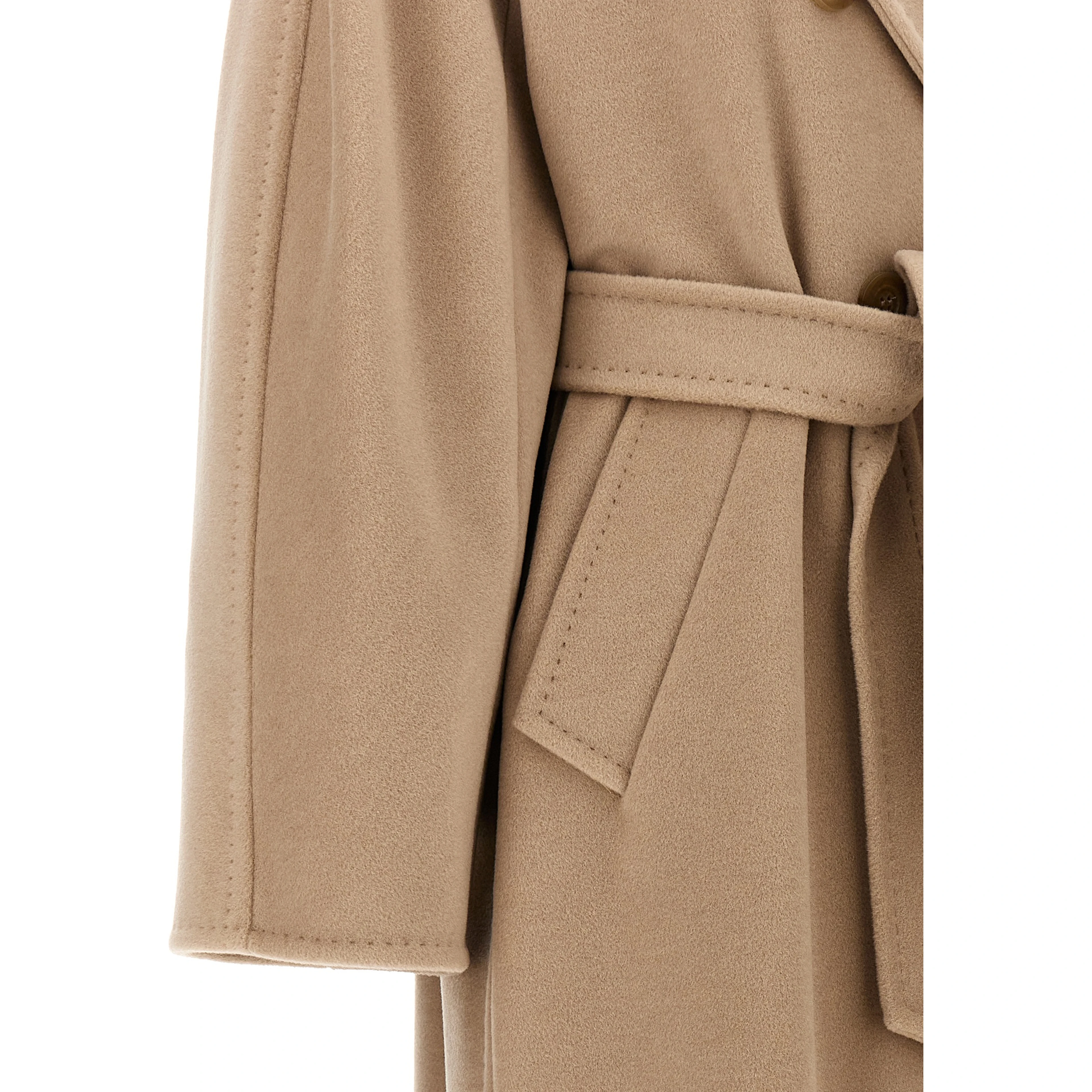 Beige Virgin Wool Coat