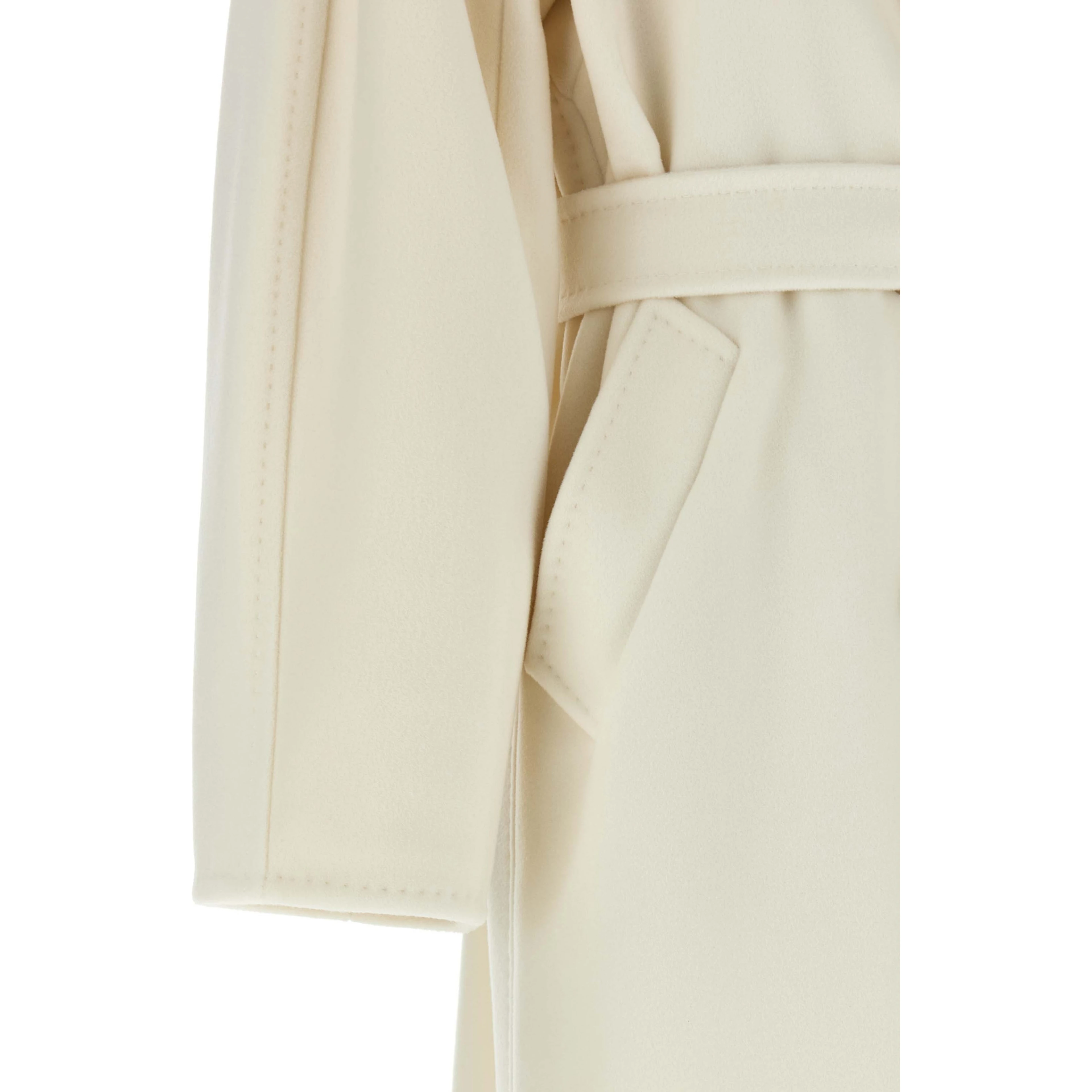 White Virgin Wool Coat