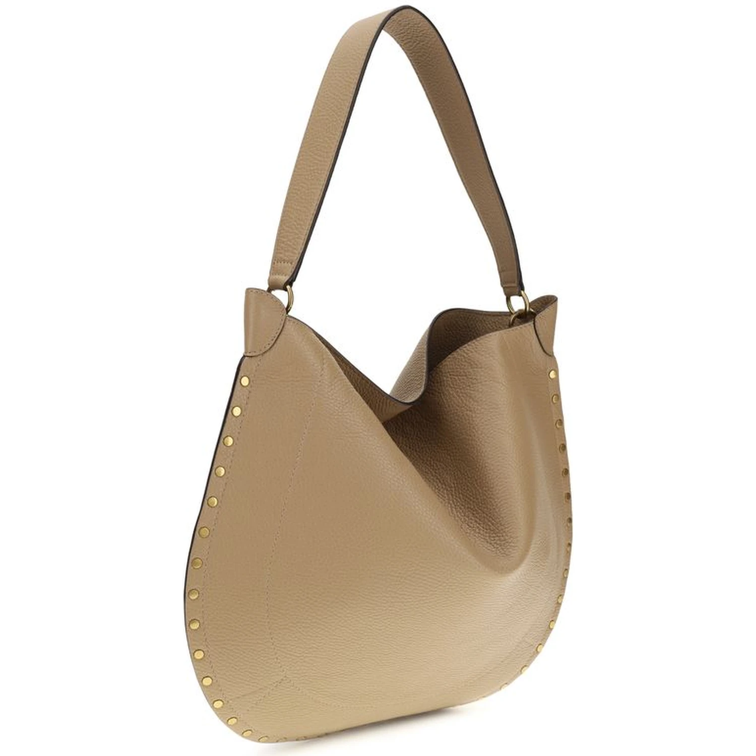 Beige Calf Leather Bos Taurus Shoulder Bag