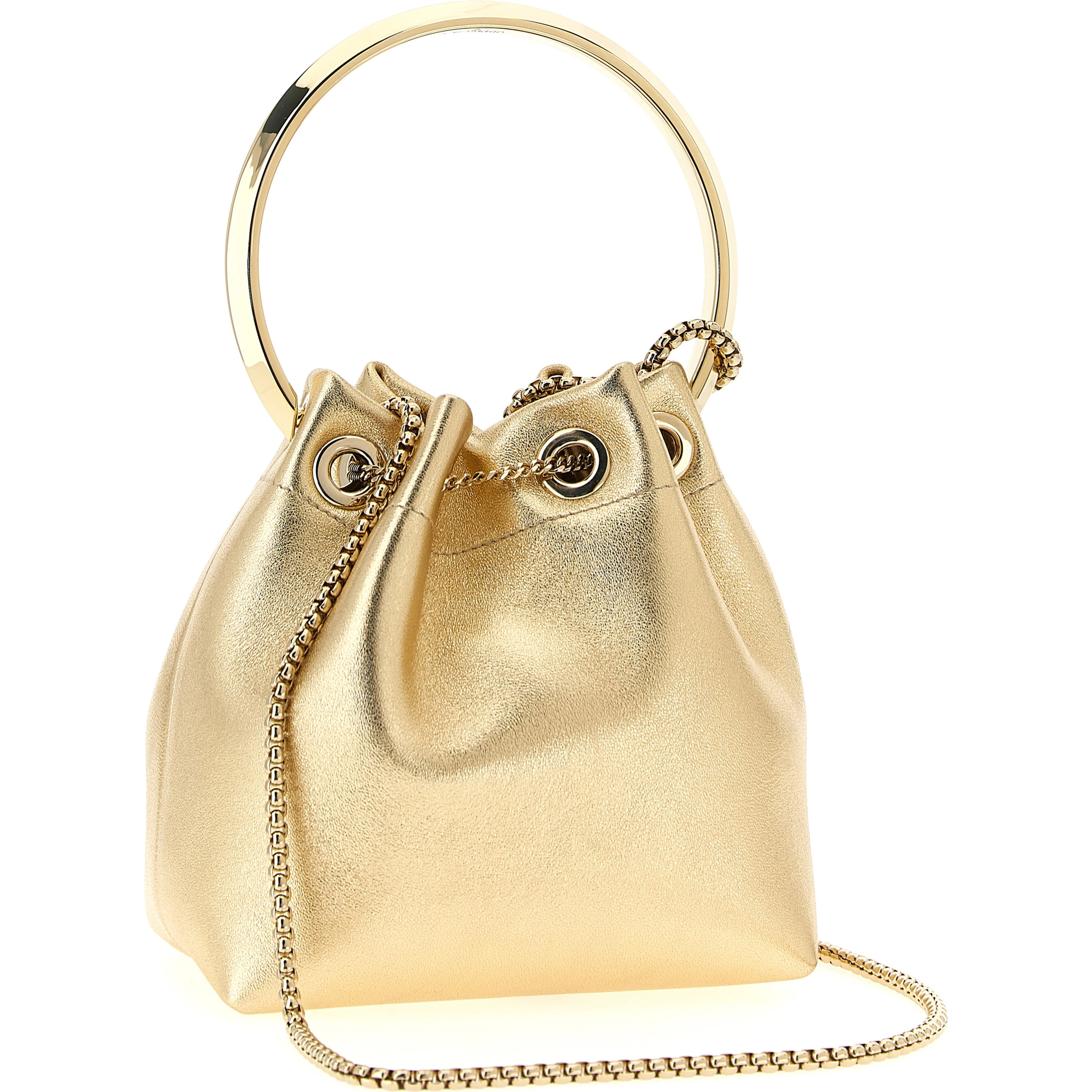 Gold Lamb Leather Handbag